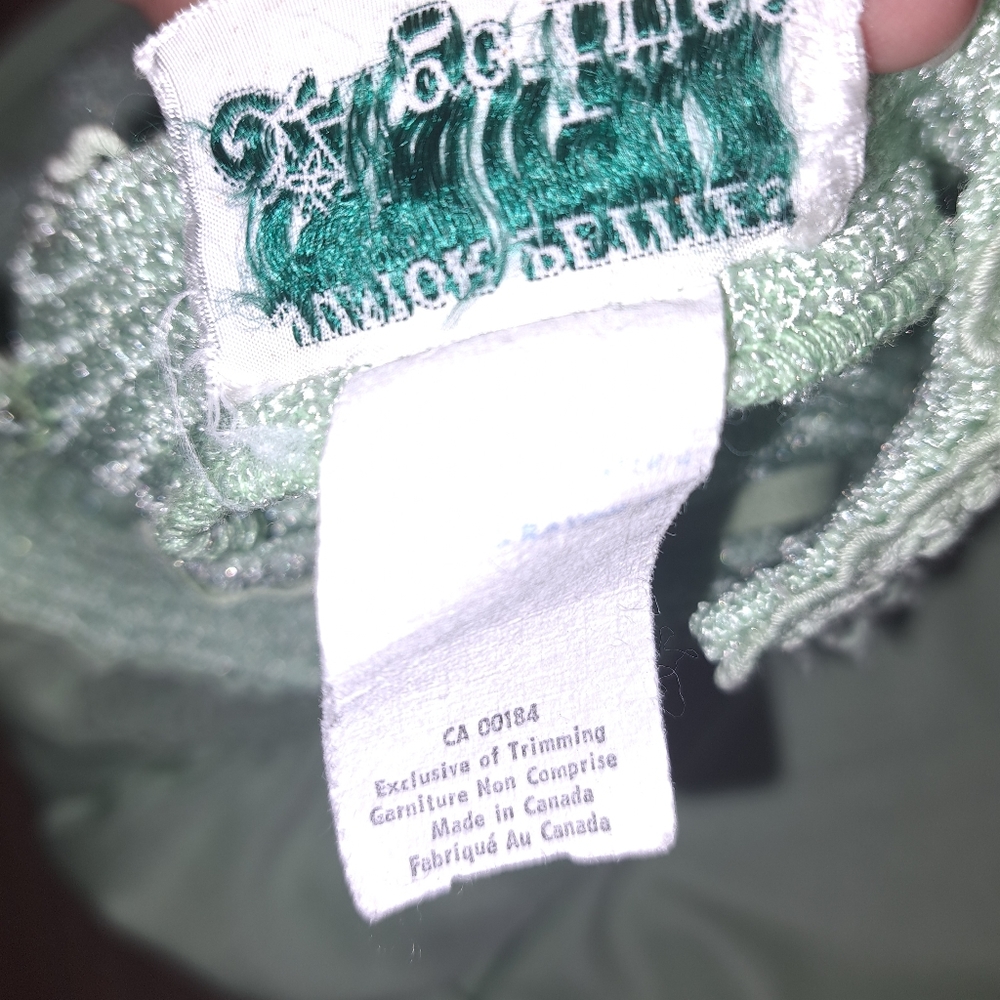 Vintage 70s Maxi Prom Dress Seafoam Pastel Green Lace trim babydoll Flare - Picture 8 of 12